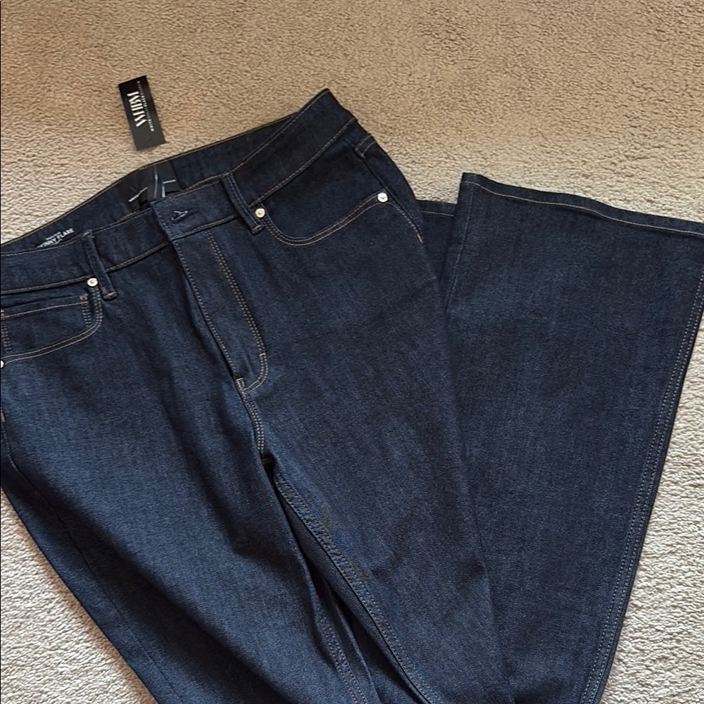 White House Black Market Women's Dark Blue Straight Leg Jeans